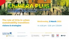 Poziv za uče&scaron;će na Transnacionalnoj radionici &bdquo;ChIMERA PLUS&ldquo; projekta: "Uloga kulturnih i kreativnih industrija u urbanoj održivosti:  Vizije i strategije"